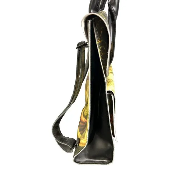 SUPER RARE Dr Martens Renaissance Print Leather Backpack Art-Inspired Top Handle - Picture 6 of 13